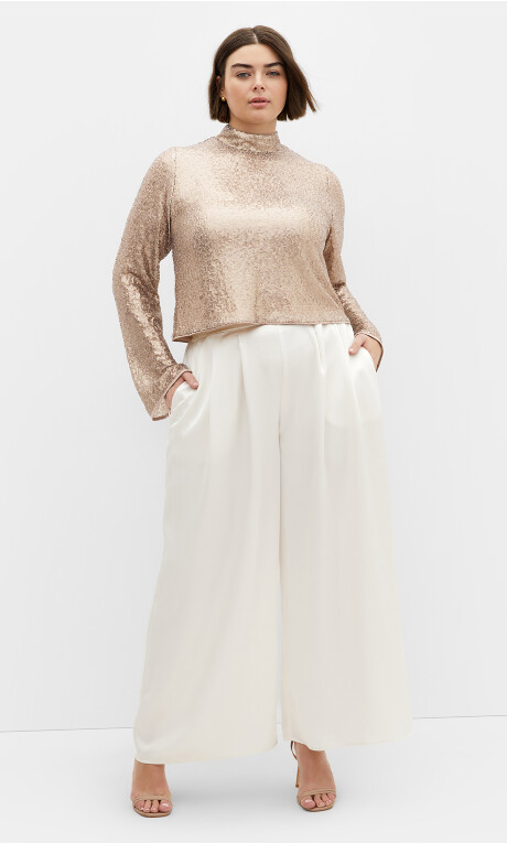 Plus Size Odyessy Top - champagne