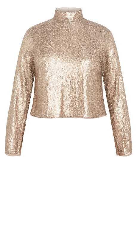 Plus Size Odyessy Top - champagne