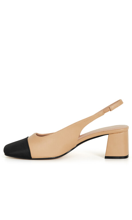 SLINGBACK CHELSEA - Caramel/Black Plus Size