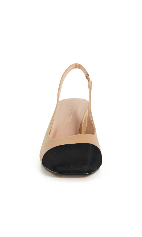 SLINGBACK CHELSEA - Caramel/Black Plus Size