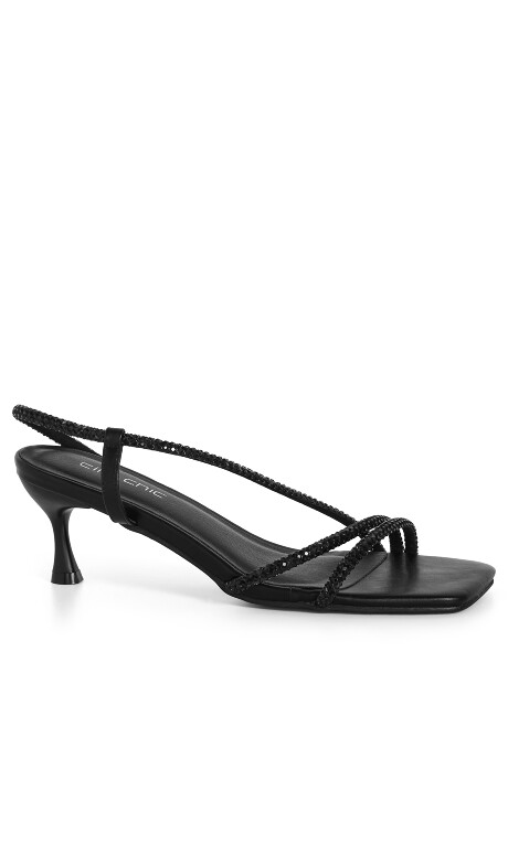 SLING BACK PARTY - Black/Black Plus Size