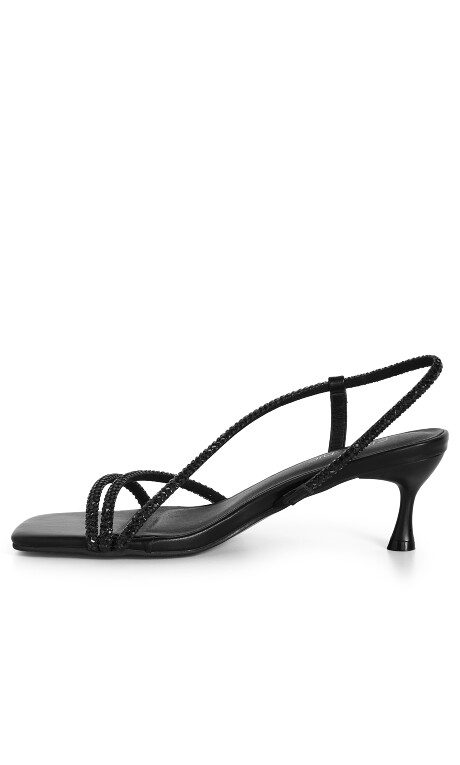 SLING BACK PARTY - Black/Black Plus Size