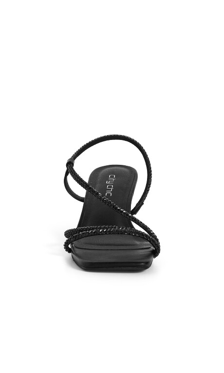 SLING BACK PARTY - Black/Black Plus Size