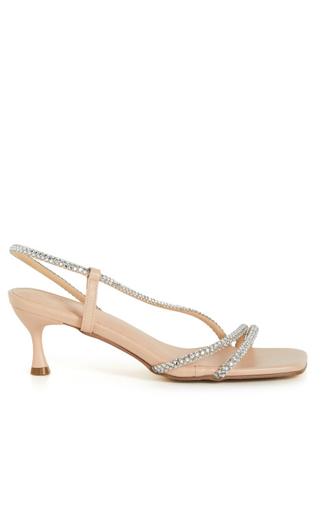 SLING BACK PARTY - Nude/Silver Plus Size