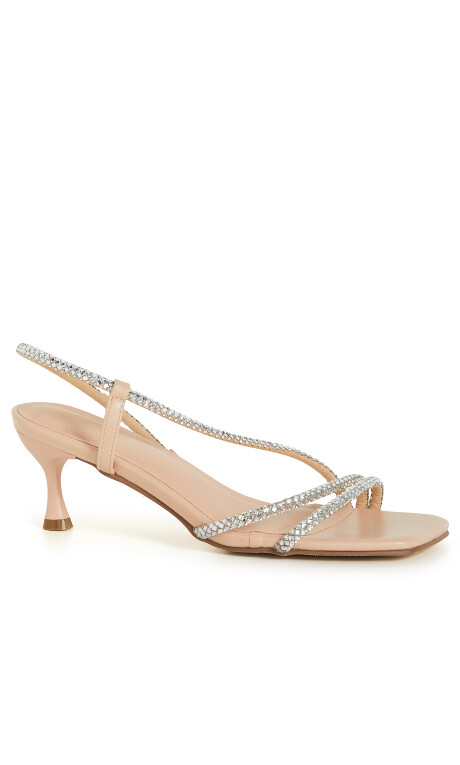 SLING BACK PARTY - Nude/Silver Plus Size