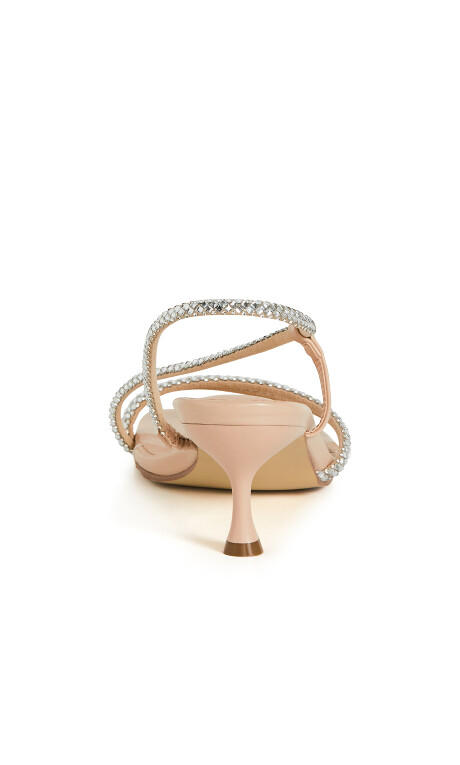 SLING BACK PARTY - Nude/Silver Plus Size