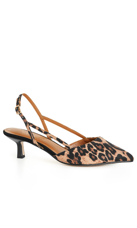 SLINGBACK MILA - Leopard Plus Size