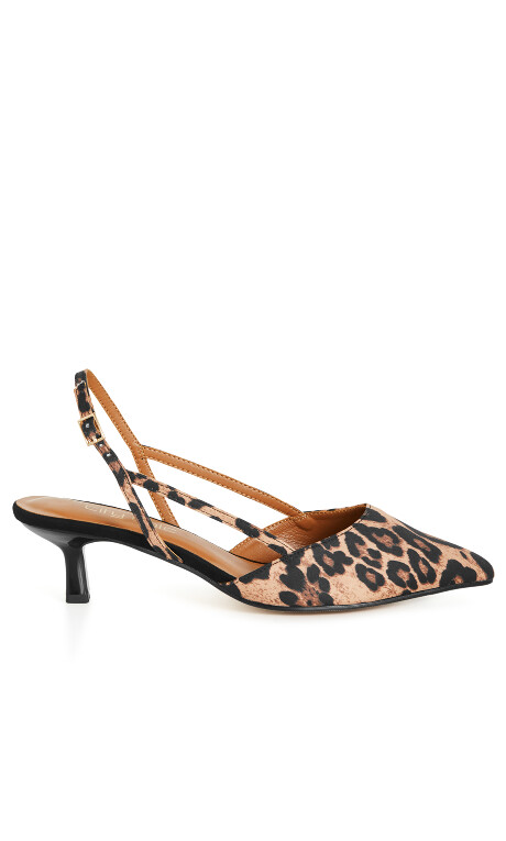 SLINGBACK MILA - Leopard Plus Size