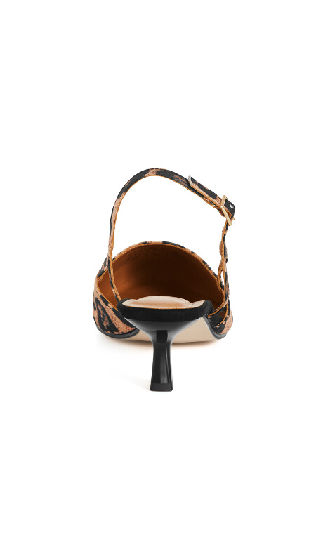 SLINGBACK MILA - Leopard Plus Size