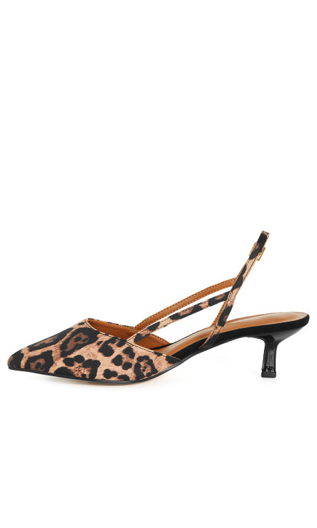 SLINGBACK MILA - Leopard Plus Size