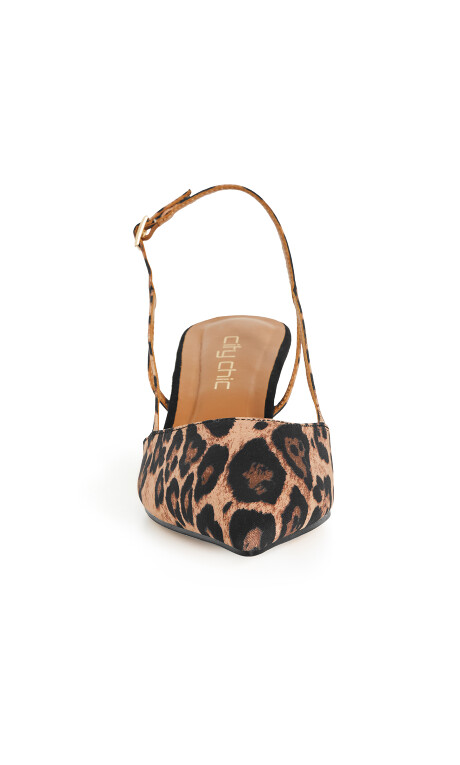 SLINGBACK MILA - Leopard Plus Size