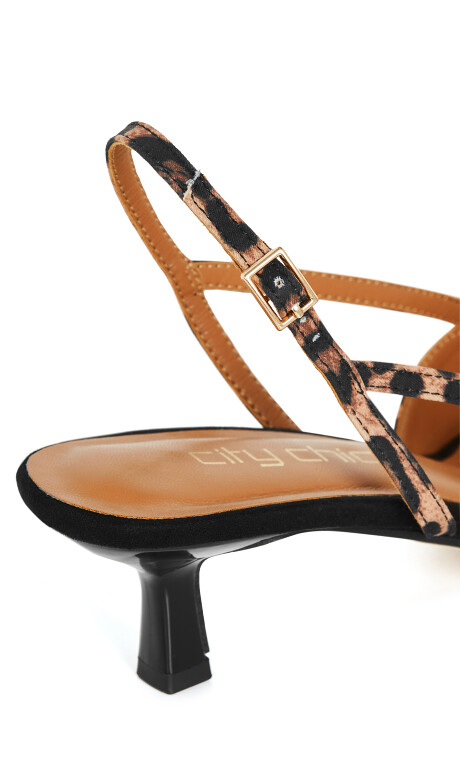 SLINGBACK MILA - Leopard Plus Size