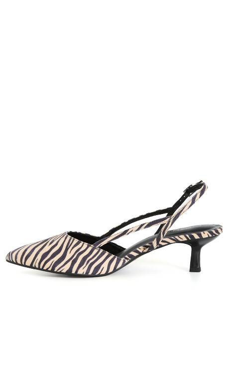 Plus Size WIDE FIT Mila Slingback - zebra