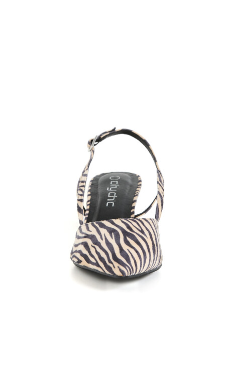Plus Size WIDE FIT Mila Slingback - zebra