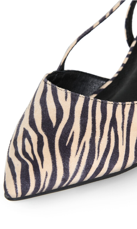 Plus Size WIDE FIT Mila Slingback - zebra