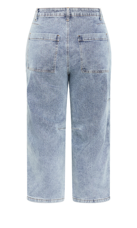 Plus Size Harley Fit Hazel Barrel Leg Jean - light wash