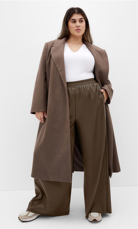 Plus Size Paxton Faux Leather Pant - chocolate