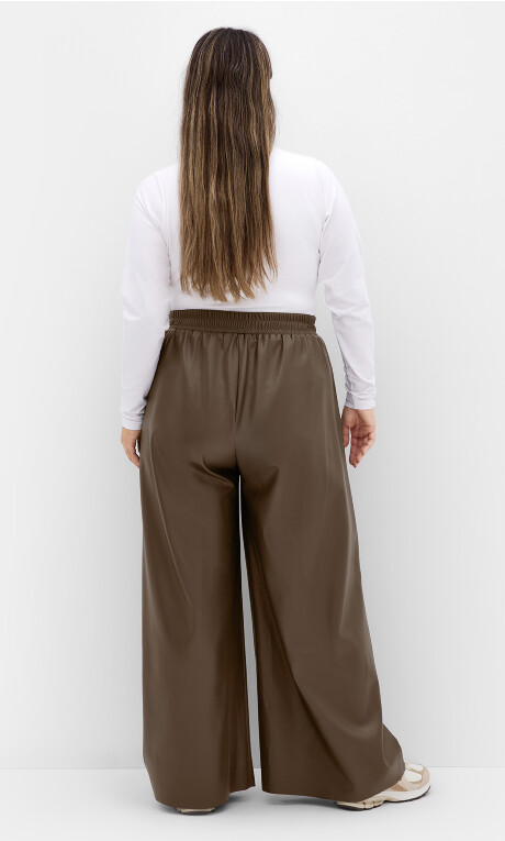 Plus Size Paxton Faux Leather Pant - chocolate