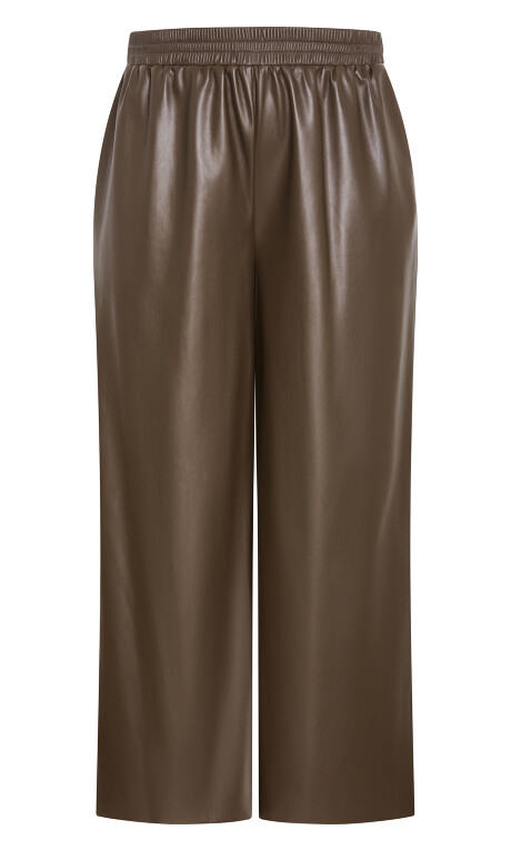 Plus Size Paxton Faux Leather Pant - chocolate