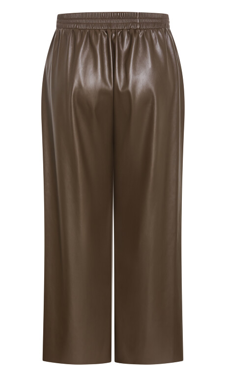 Plus Size Paxton Faux Leather Pant - chocolate