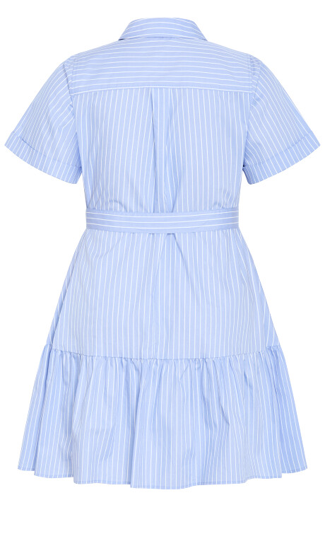 Plus Size SHIRT DRESS CLAIRE - Blue/White Stripe