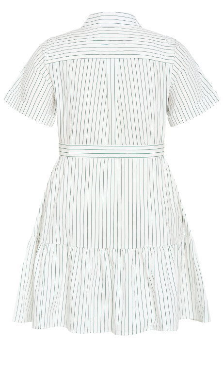 Plus Size Claire Mini Cotton Shirt Dress - ivory
