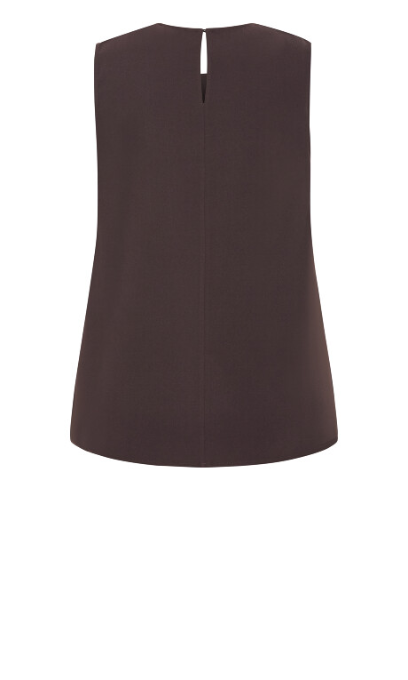 Plus Size Kehlani Sleeveless Top - chocolate
