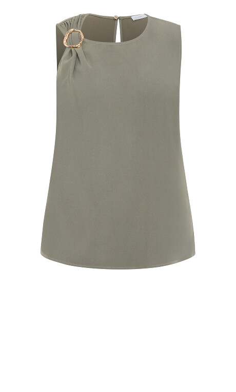 Plus Size Kehlani Sleeveless Top - Dark Sage