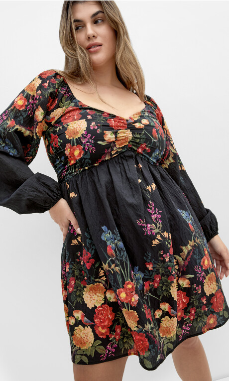 Plus Size Dress Eden Bdr - Eden Floral