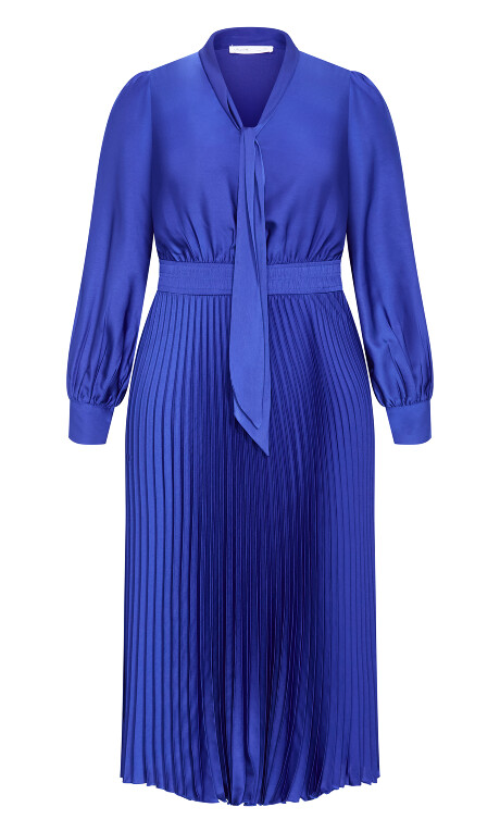Plus Size Marily Pleat Midi Dress - Sapphire