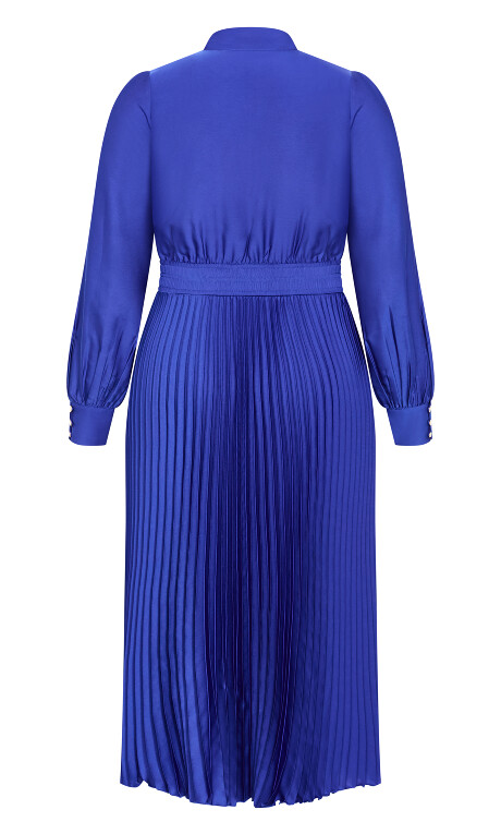 Plus Size Marily Pleat Midi Dress - Sapphire