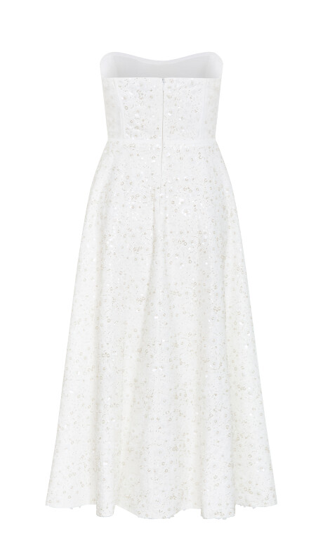 Plus Size Magnetise Strapless Maxi Dress - ivory