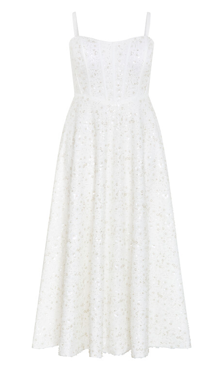 Plus Size Magnetise Strapless Maxi Dress - ivory