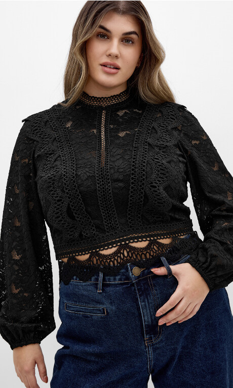 Plus Size Lucielle Top - Black