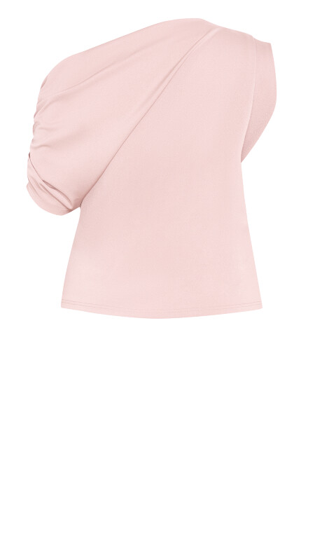 Plus Size Imani Off Shoulder Top - heavenly pink