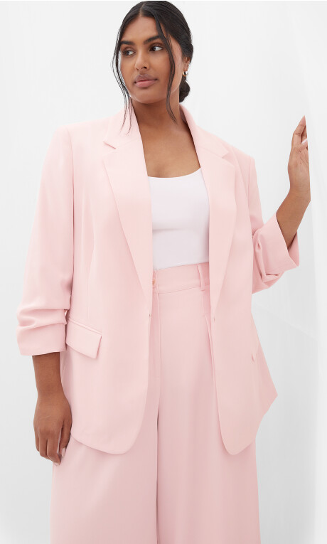 Plus Size Abbie Blazer - heavenly pink