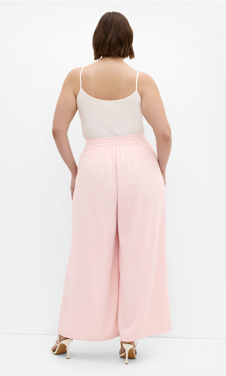 Plus Size Abbie Wide Leg Pant - heavenly pink