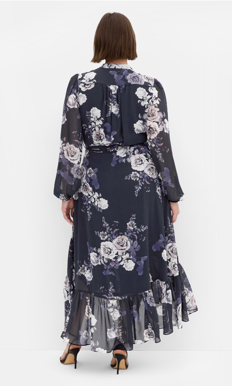 Plus Size Maxi Jane - Navy Rosebud