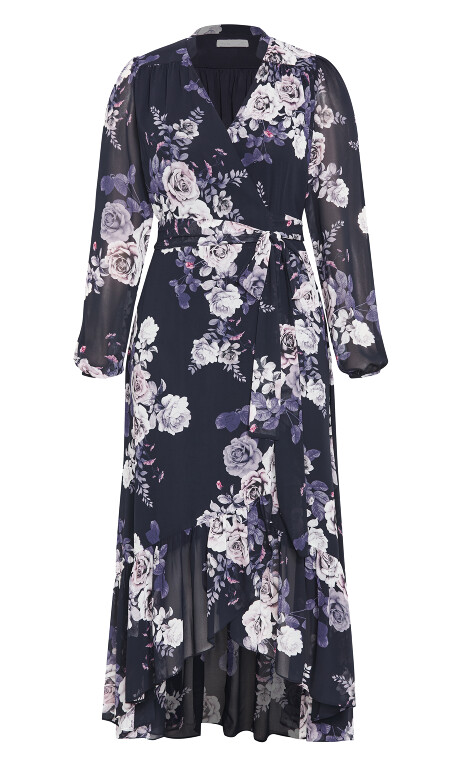 Plus Size Maxi Jane - Navy Rosebud