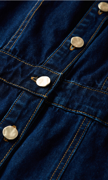 Plus Size DRESS DENIM ARI - DARK DENIM