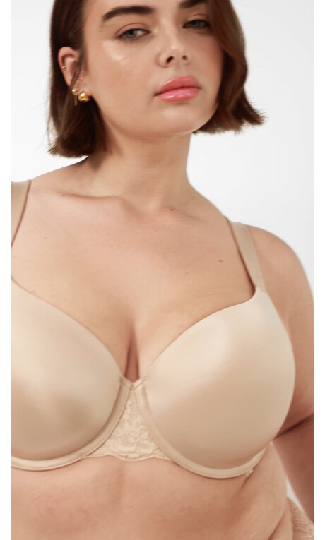 Sexy Glam T-Shirt Bra - latte Plus Size