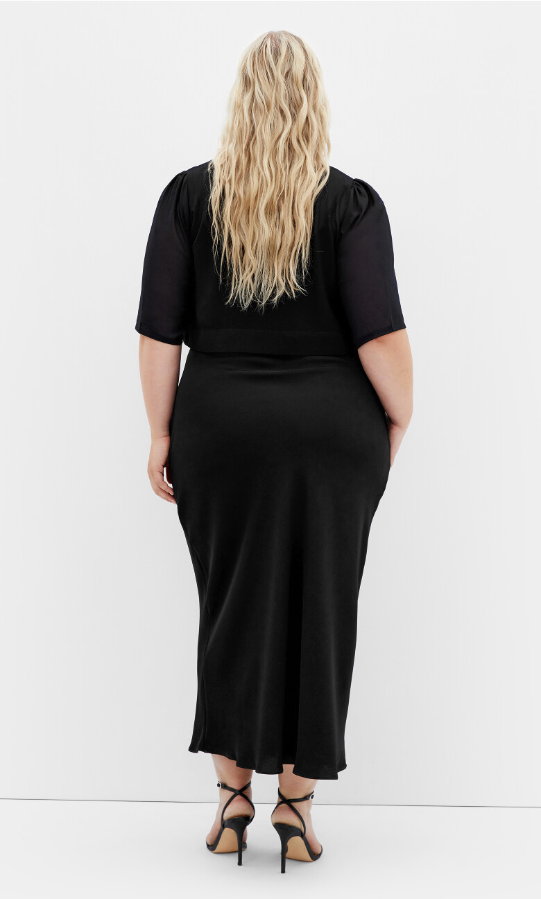 Chiffon Shrug - black