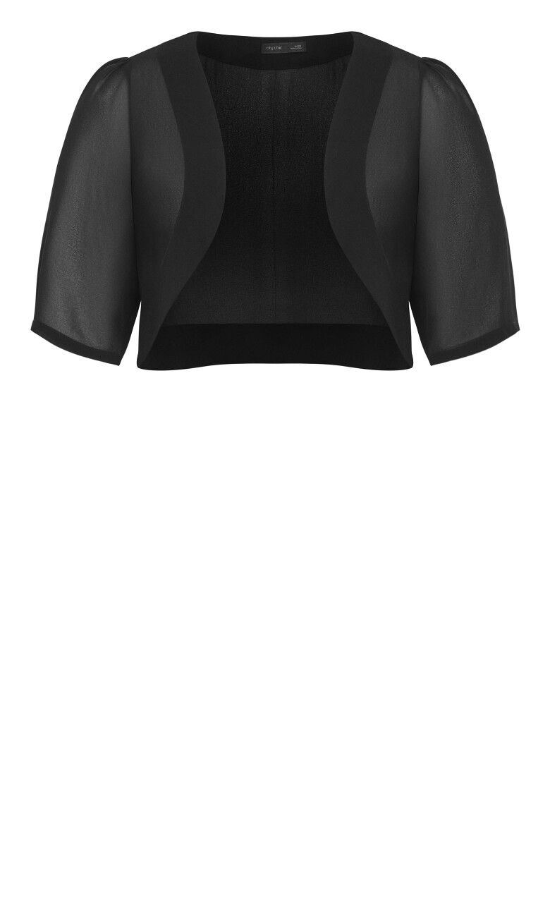 Chiffon Shrug - black