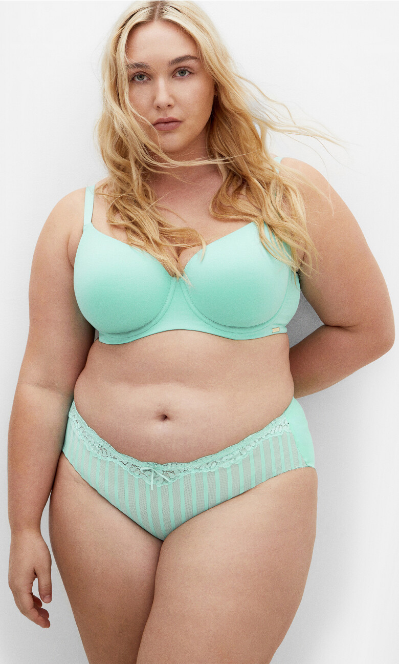 Smooth & Chic Cotton T-Shirt Bra - aqua