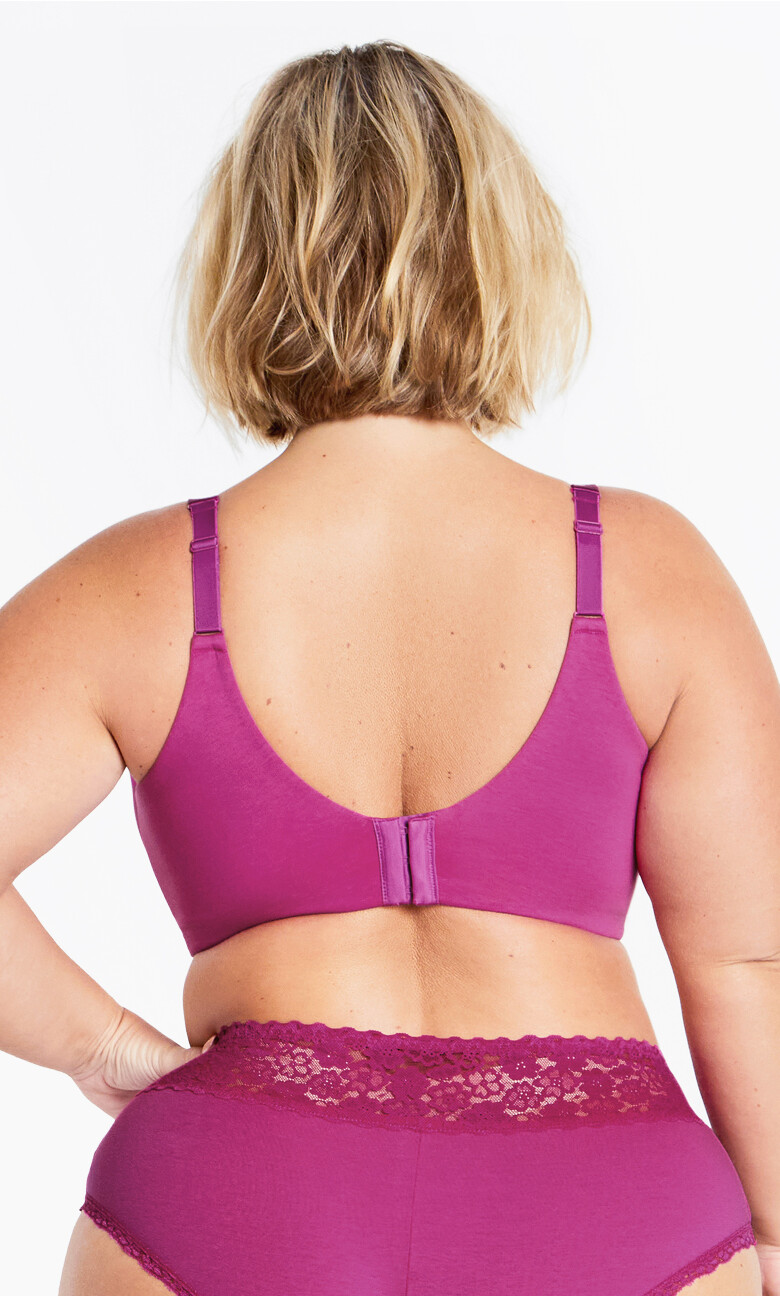 Smooth & Chic Cotton T-Shirt Bra - magenta