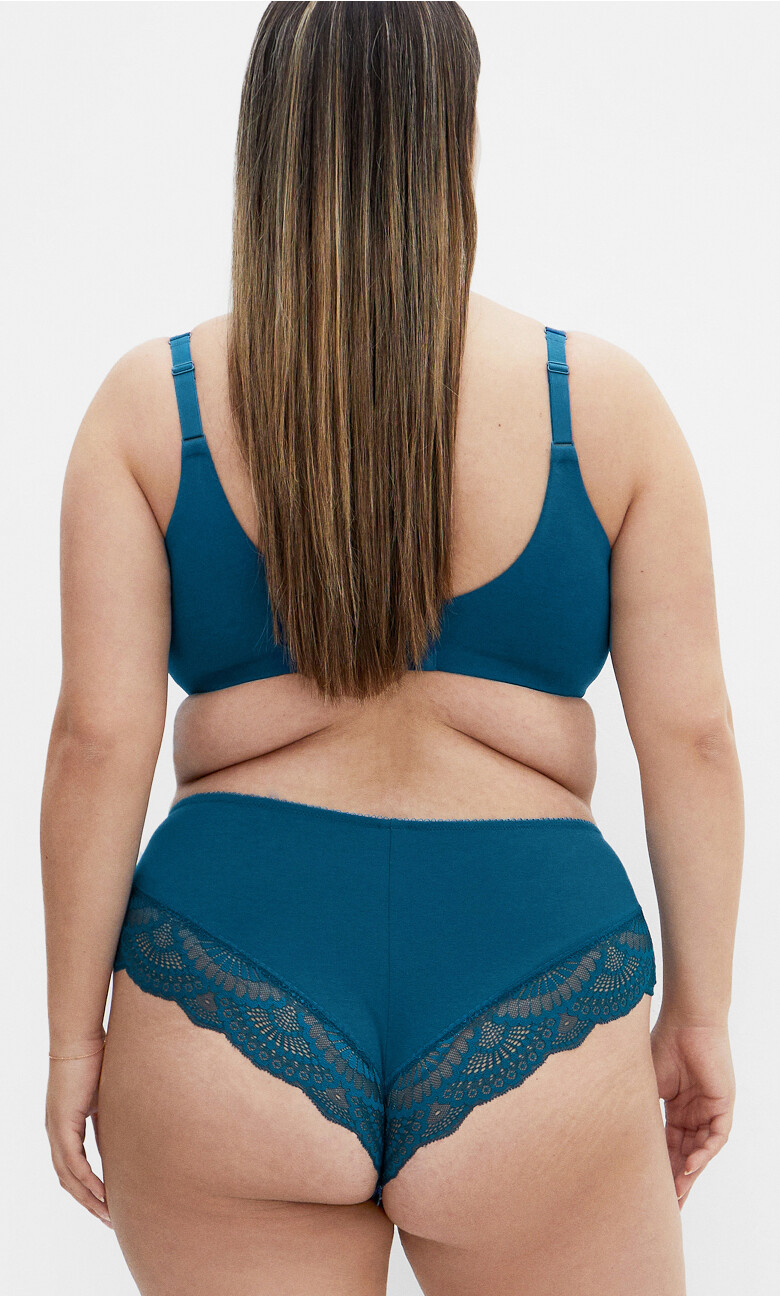 Smooth & Chic Cotton T-Shirt Bra - poseidon