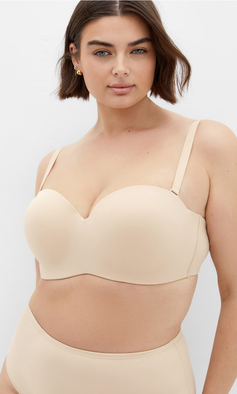 Plus Size Bodycon Multiway Bra - latte