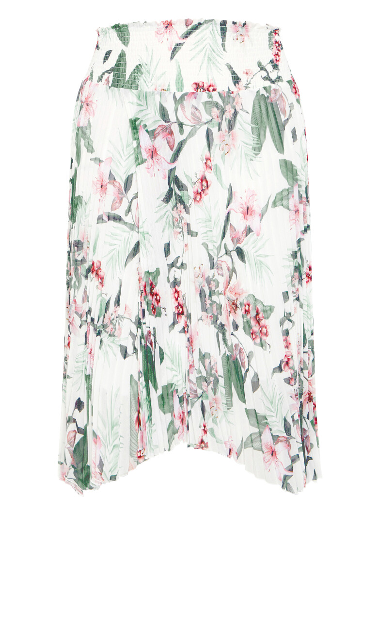 Natalie Print Skirt - ivory