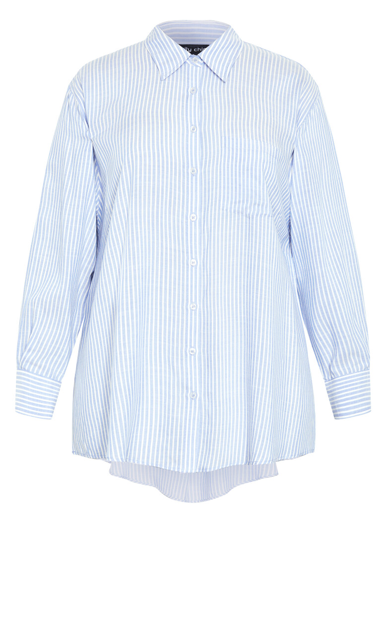 Paige Santorini Stripe Shirt - blue