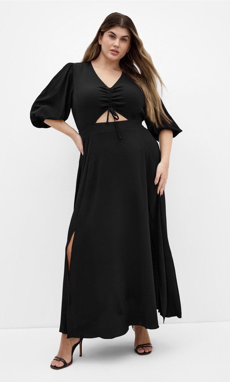 Plus Size Jolene Maxi Dress - black